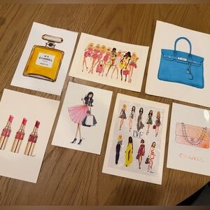 Fashion Illustration Art - collection of 7 pieces